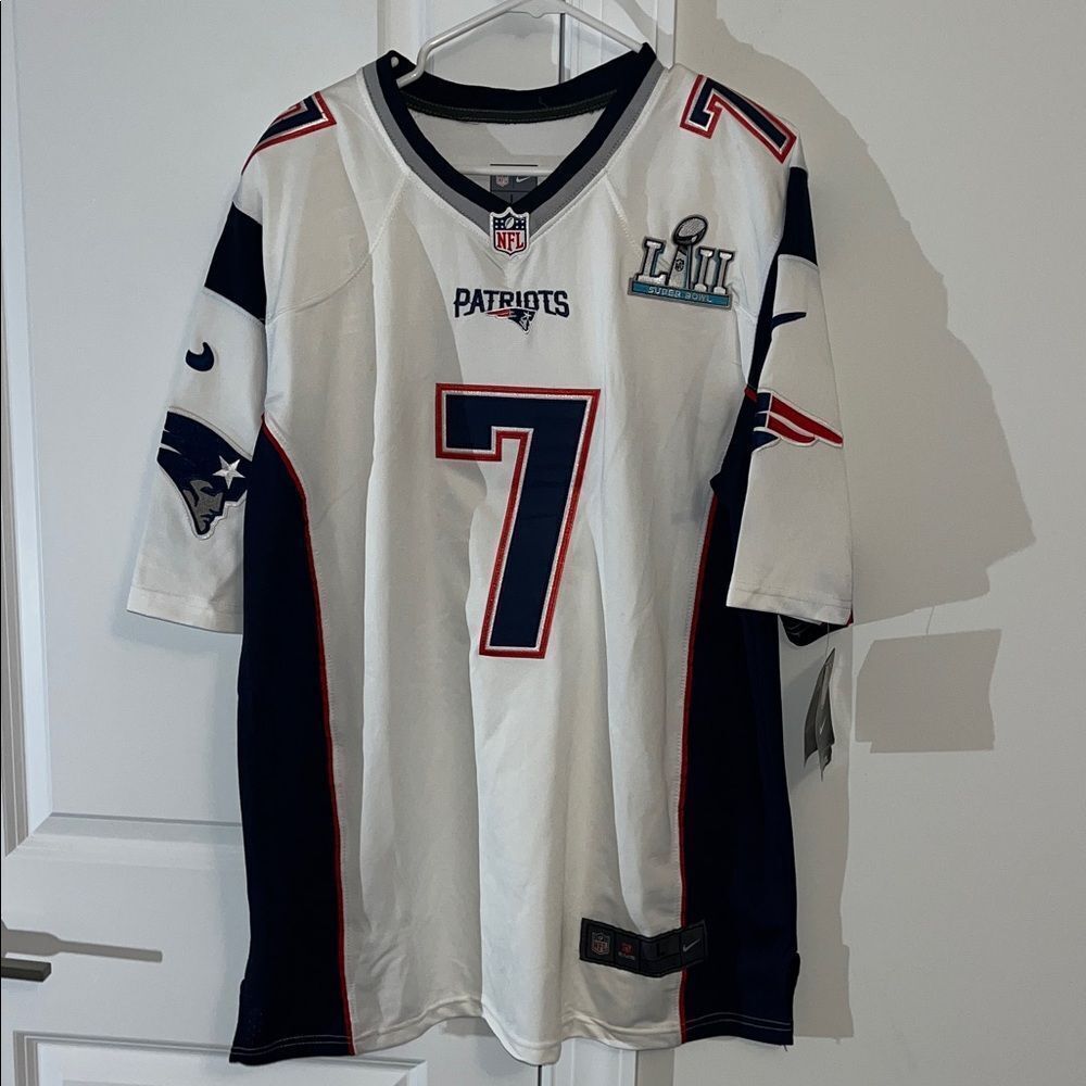 New England Patriots Customize Destrhoyer Sewn Super Bowl 52 Lucky #7 jersey L